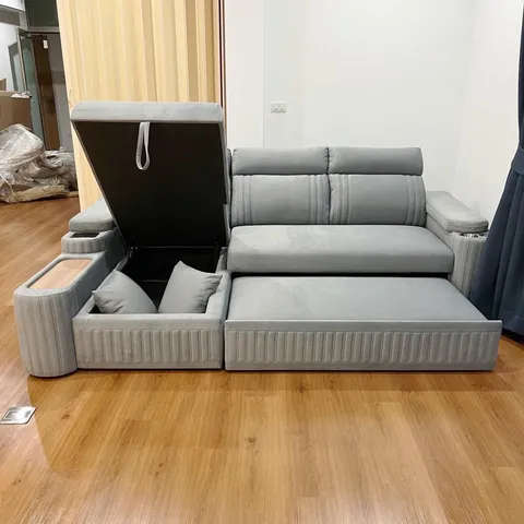 โซฟาเบดสีเทา มีช่องเก็บของ – ผลงาน GM Furniture